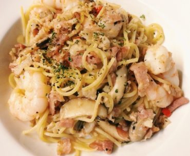 Prawn and Bacon Aglio Olio - Bobby's Restaurant & Bar