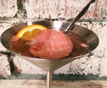Strawberry Sorbet with Prosecco - Plus39 Gelato Bar