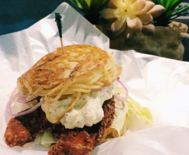 Chicken Karaage Ramen Burger - Little Hiro