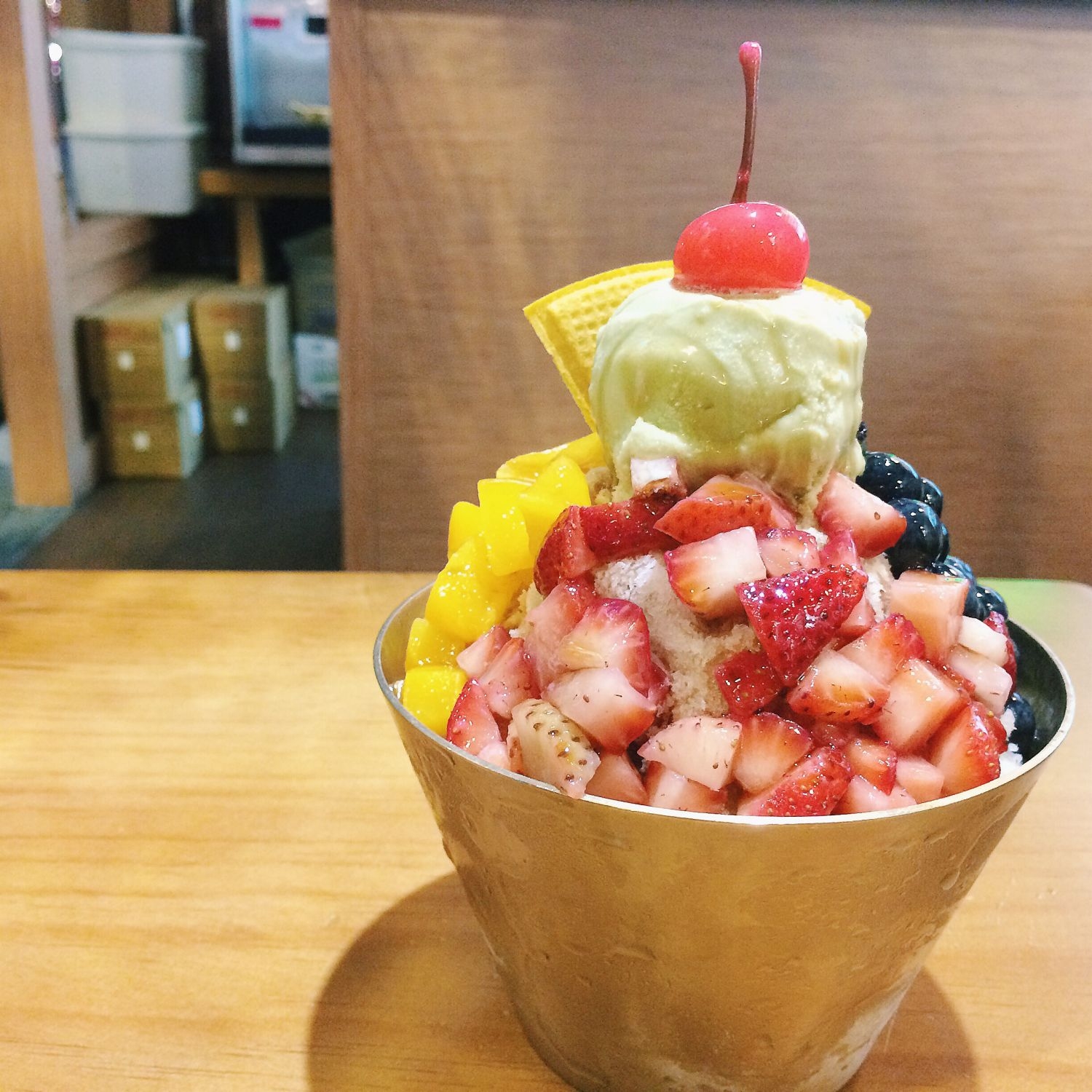 Korean Shaved Ice with Fruits and Gelato - Insadong Korea Town