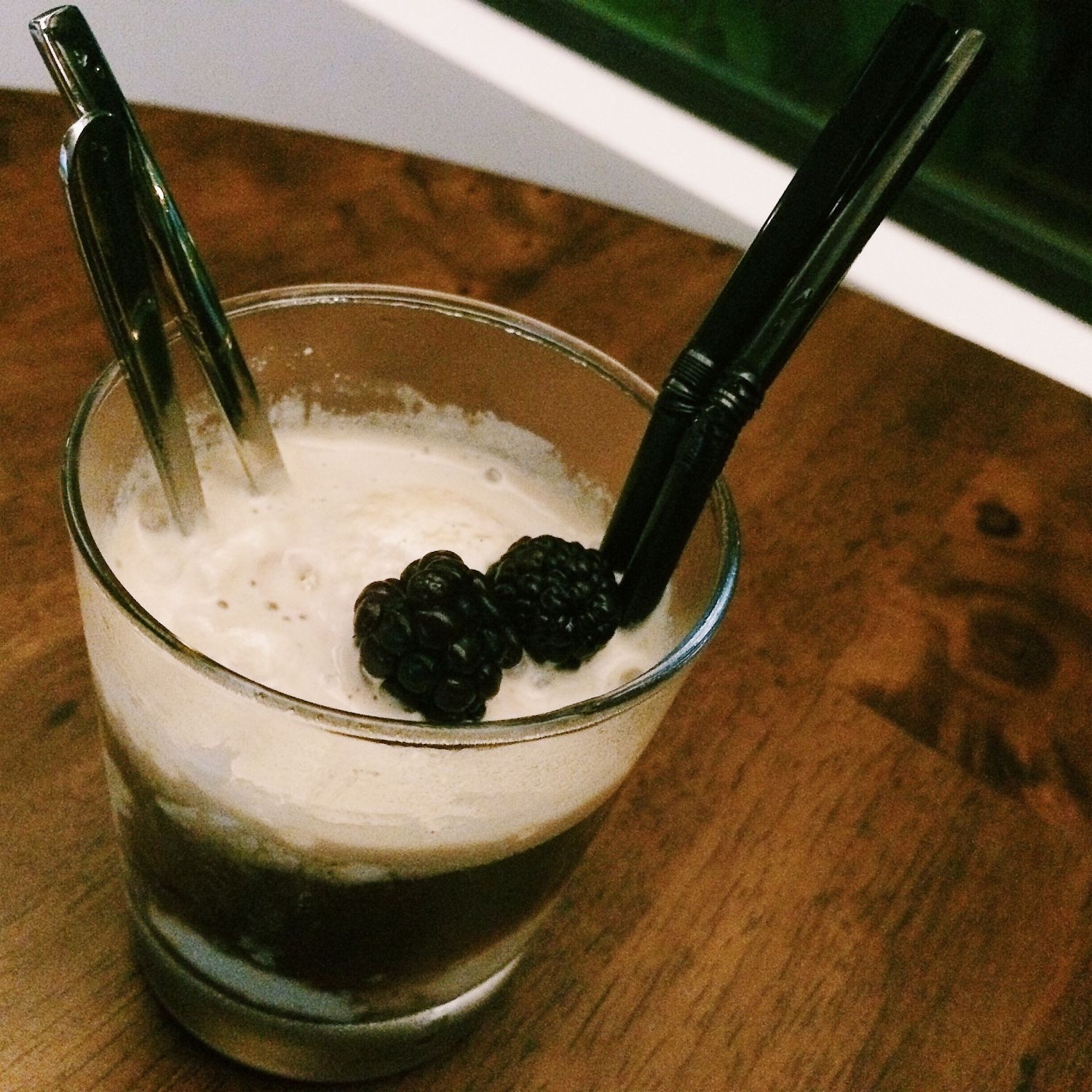 Madagascan vanilla ice cream with Guinness draught and Créme de Mure - The Naked Finn