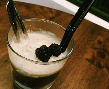 Madagascan vanilla ice cream with Guinness draught and Créme de Mure - The Naked Finn
