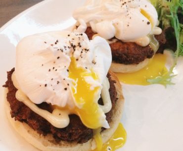 Crab Cake Benedict - Roosevelt's Diner & Bar