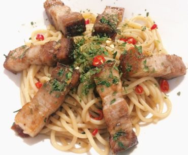 Roast Pork Aglio Olio - Old Boys Gallery