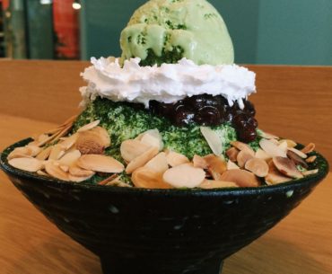 Green Tea Bingsu - Nunsaram Korean Dessert Cafe
