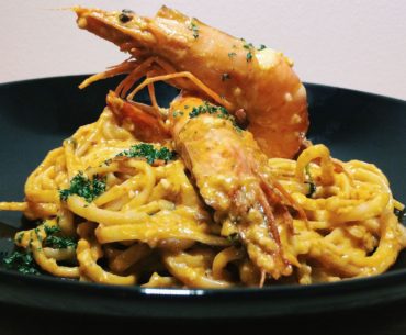 Laksa Linguine Pasta - The Fickle Mussel