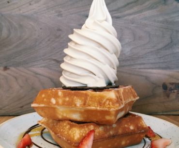Madagascan Vanilla Soft Serve with Waffles - Sunday Folks