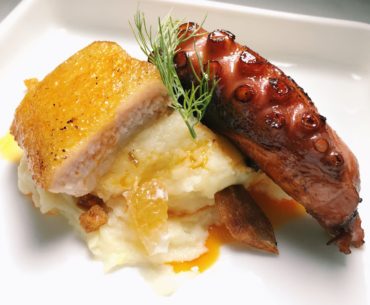 Grilled Octopus & Crusty Pork Jowl - Pool Grill