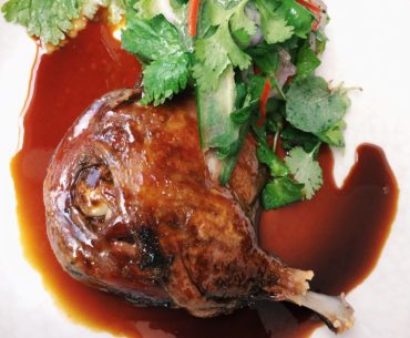 Confit Duck Leg with Waffles - Cheek by Jowl