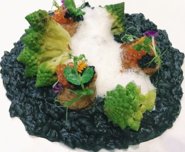 Squid Ink Scallops Risotto - Horizon Bistronomy (Alexandra)