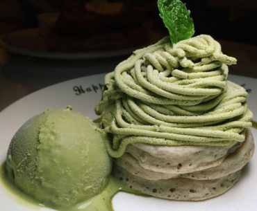 Matcha Montblanc with Matcha Ice Cream - Kyushu Pancake