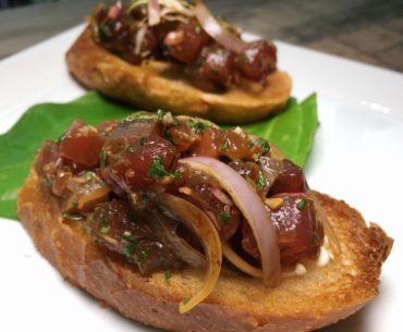 Tuna Tartare Bruschettas - Bee Bee's