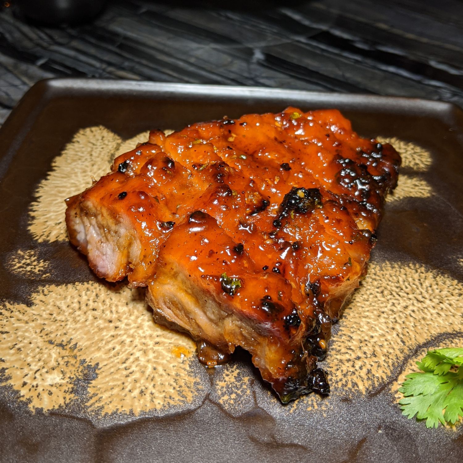 mott 32 singapore Barbecue Pluma Iberico Pork, Yellow Mountain Honey