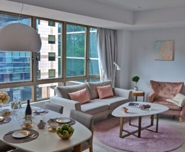 Winsland Serviced Suites by Lanson Place Two-Bedroom Executive Suite Living Room