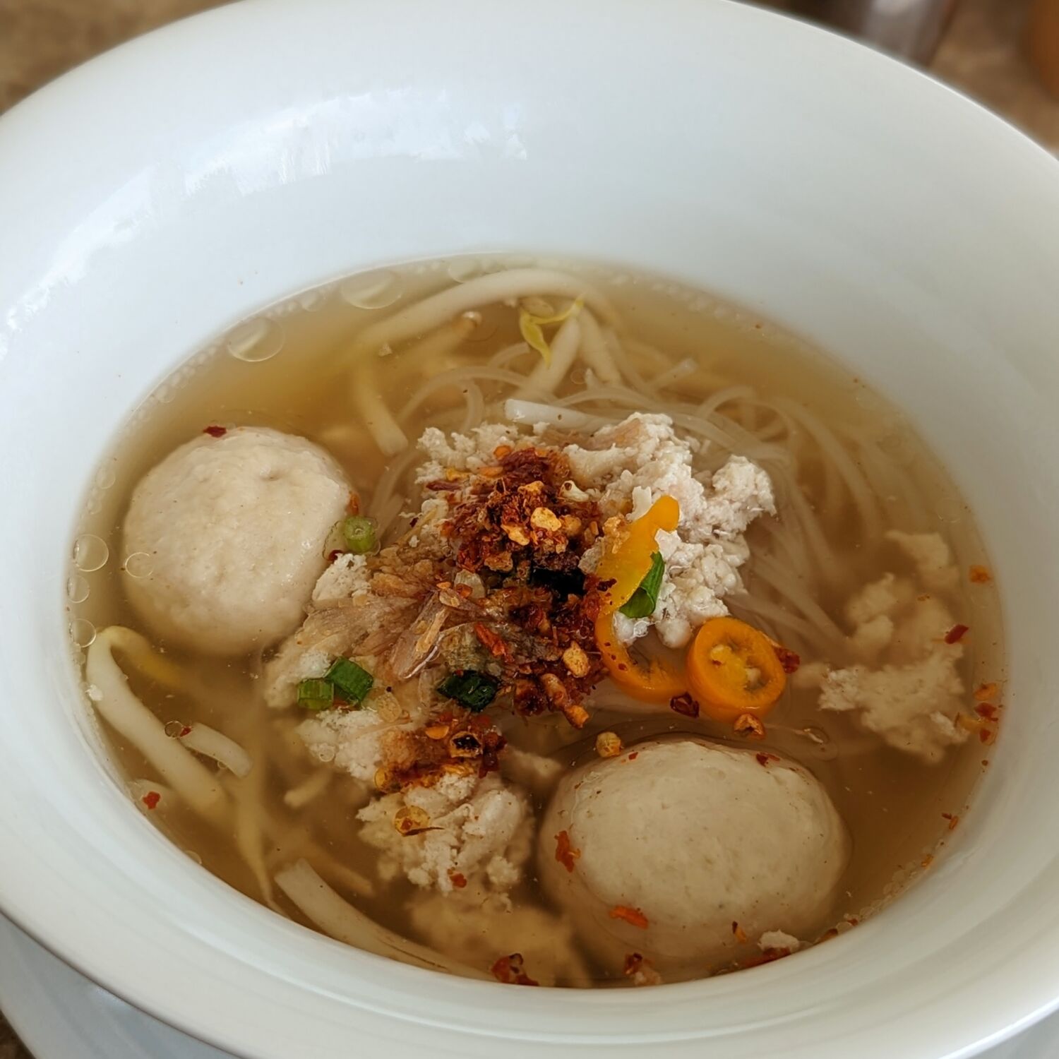 Mandarin Oriental Bangkok The Verandah Breakfast Pork Noodle Soup