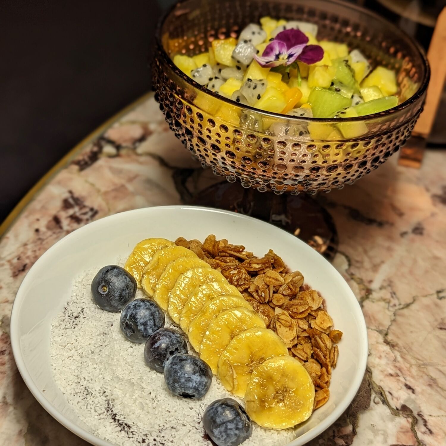 Hôtel de Crillon, A Rosewood Hotel Jardin D'Hiver Breakfast Mini Acai Bowl and Exotic Fruits