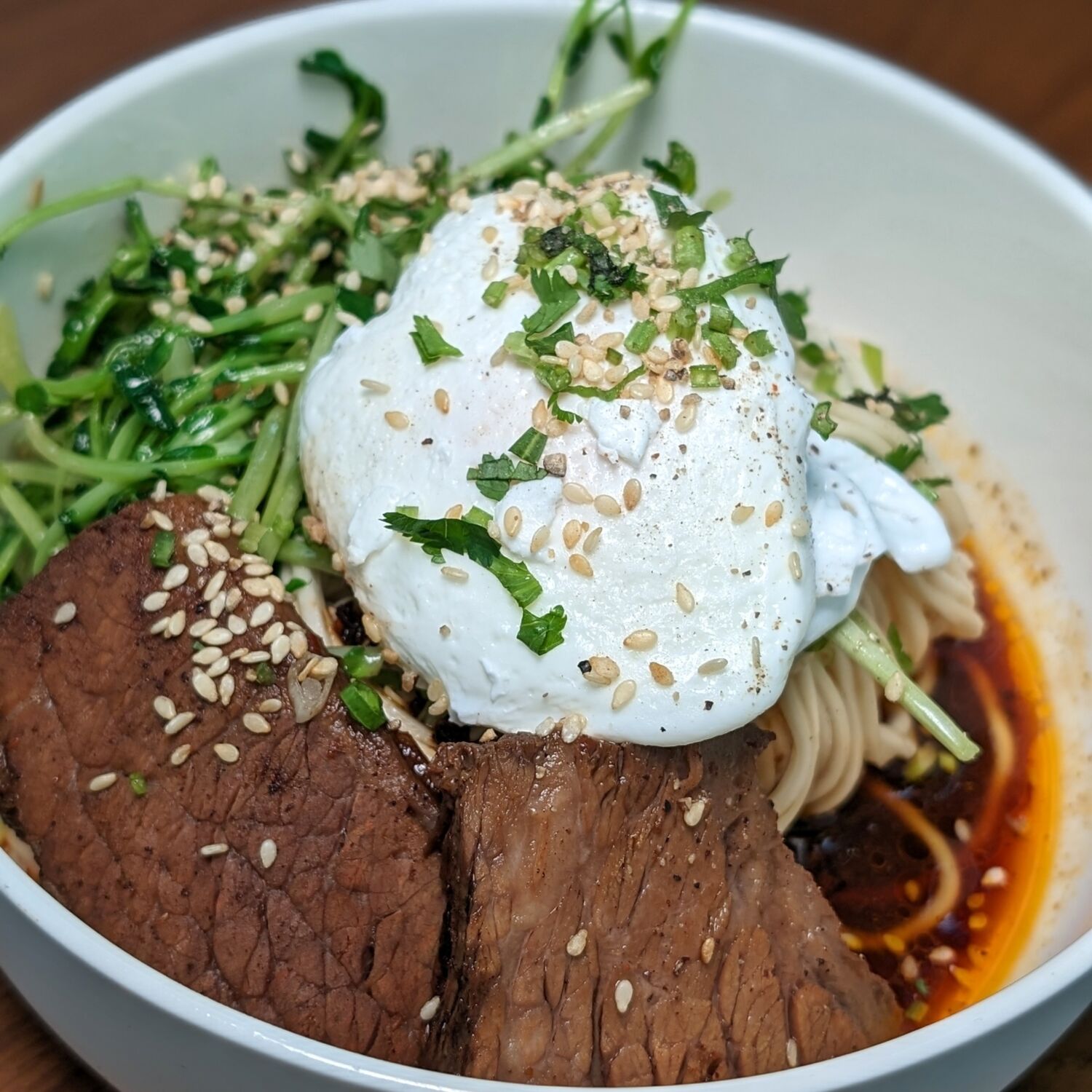 The Singapore EDITION FYSH at EDITION Breakfast Chongqing Noodles with Westholme Beef Brisket