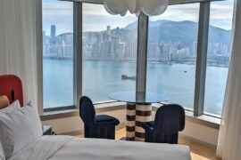 Mondrian Hong Kong Harbour King Suite Bedroom
