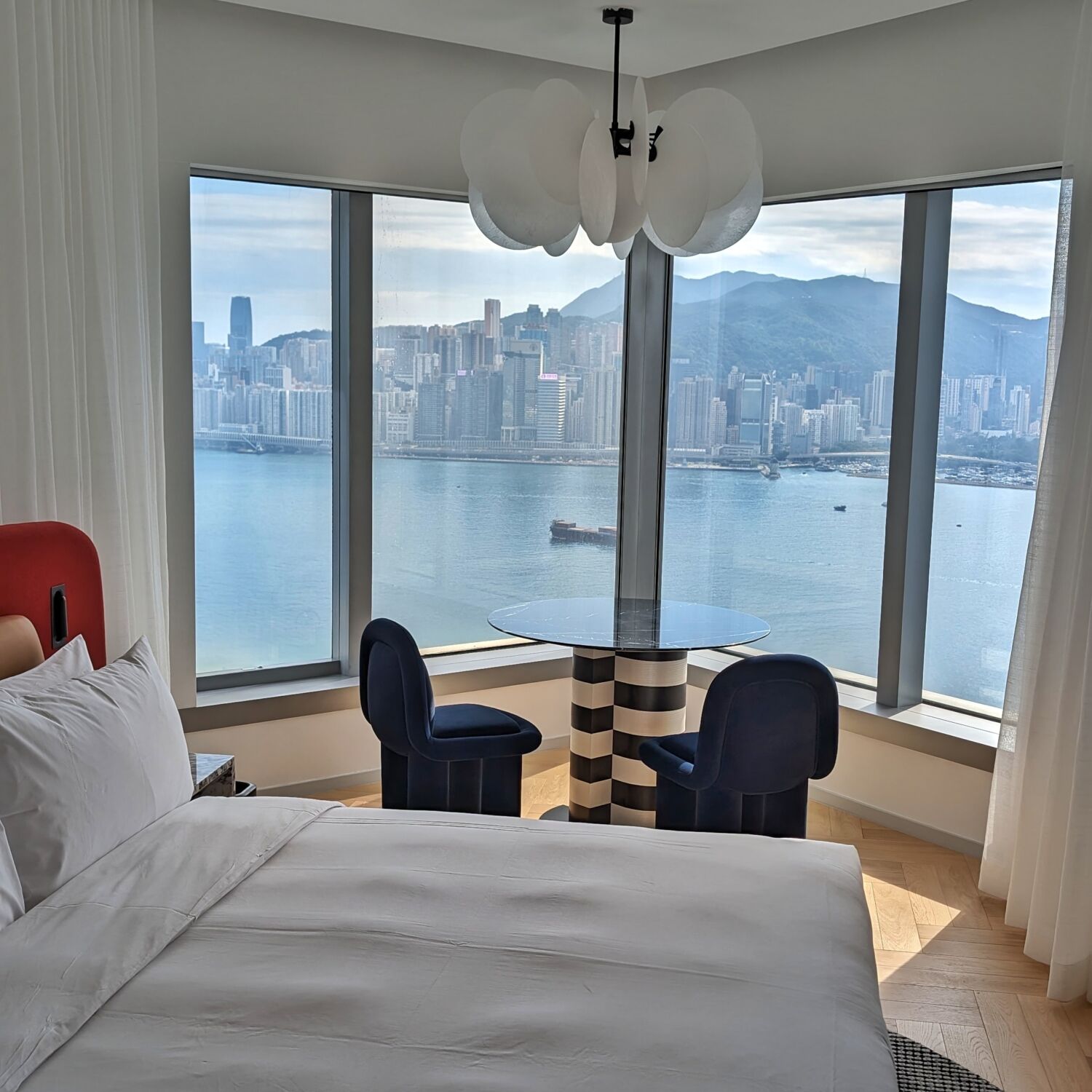 Mondrian Hong Kong Harbour King Suite Bedroom