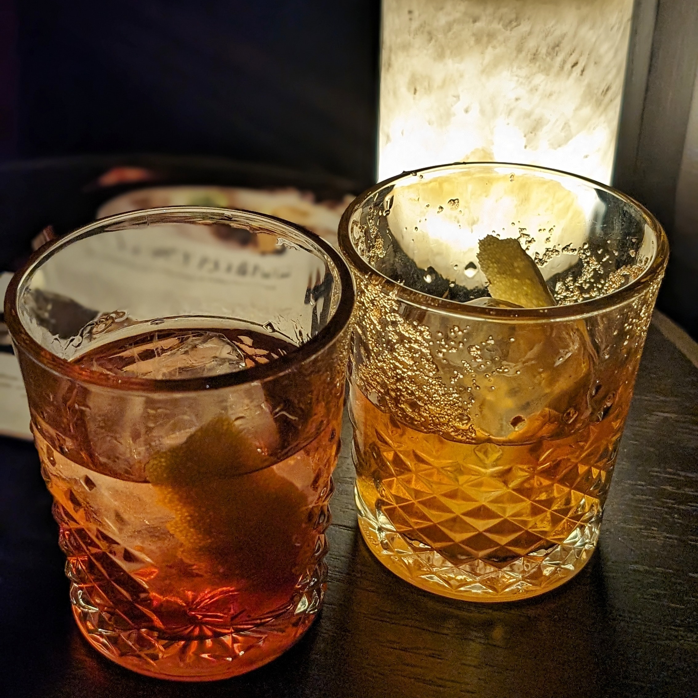 InterContinental Khao Yai Resort Papillon Negroni and Old Fashioned Cocktails,
