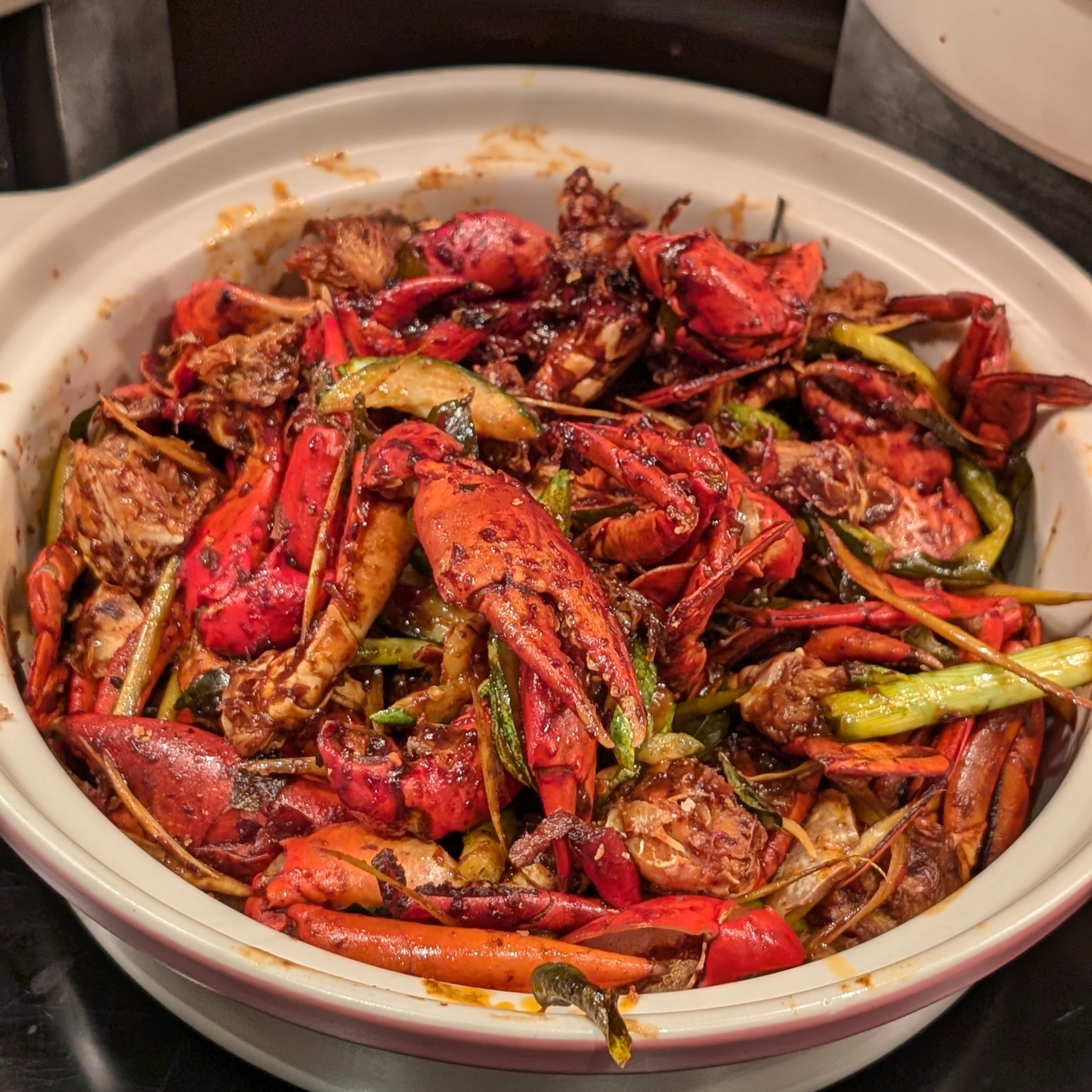 Mandarin Oriental, Singapore embu Stir-Fried Kam Heong Crab