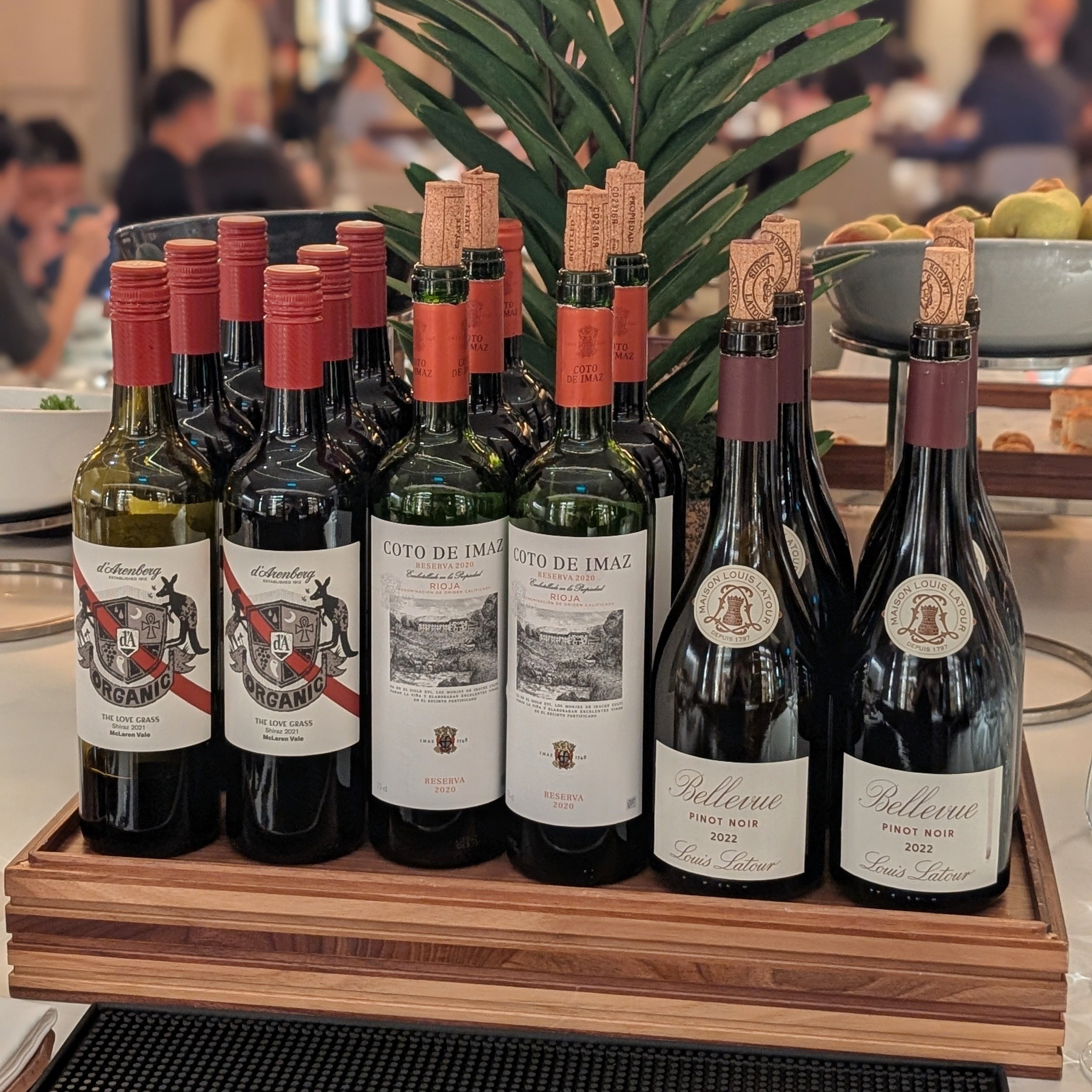 Grand Hyatt Singapore Grand Club Evening Cocktails Wine Selection