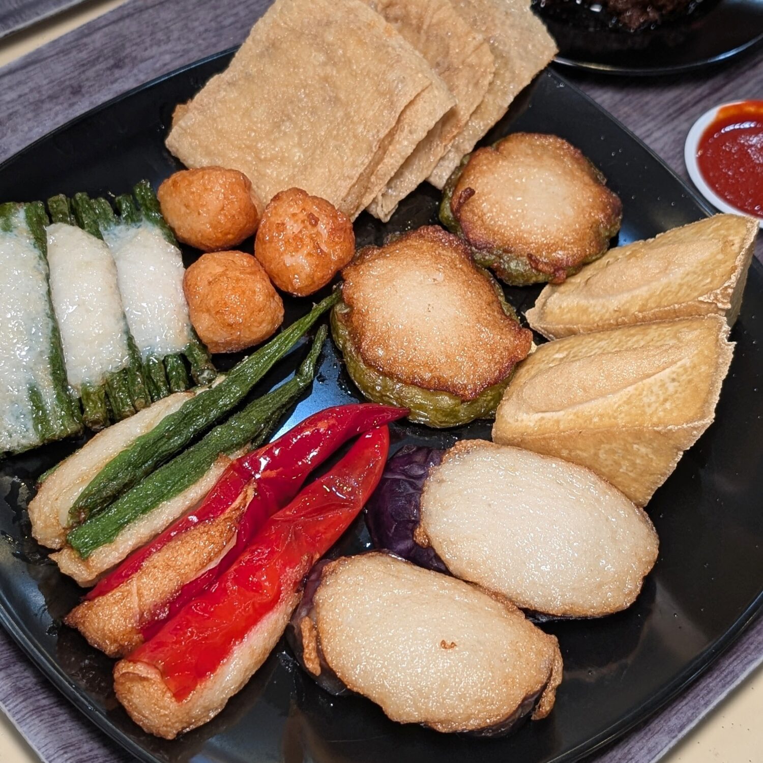 Curry Craft Yong Tau Foo Fish Paste Platter.