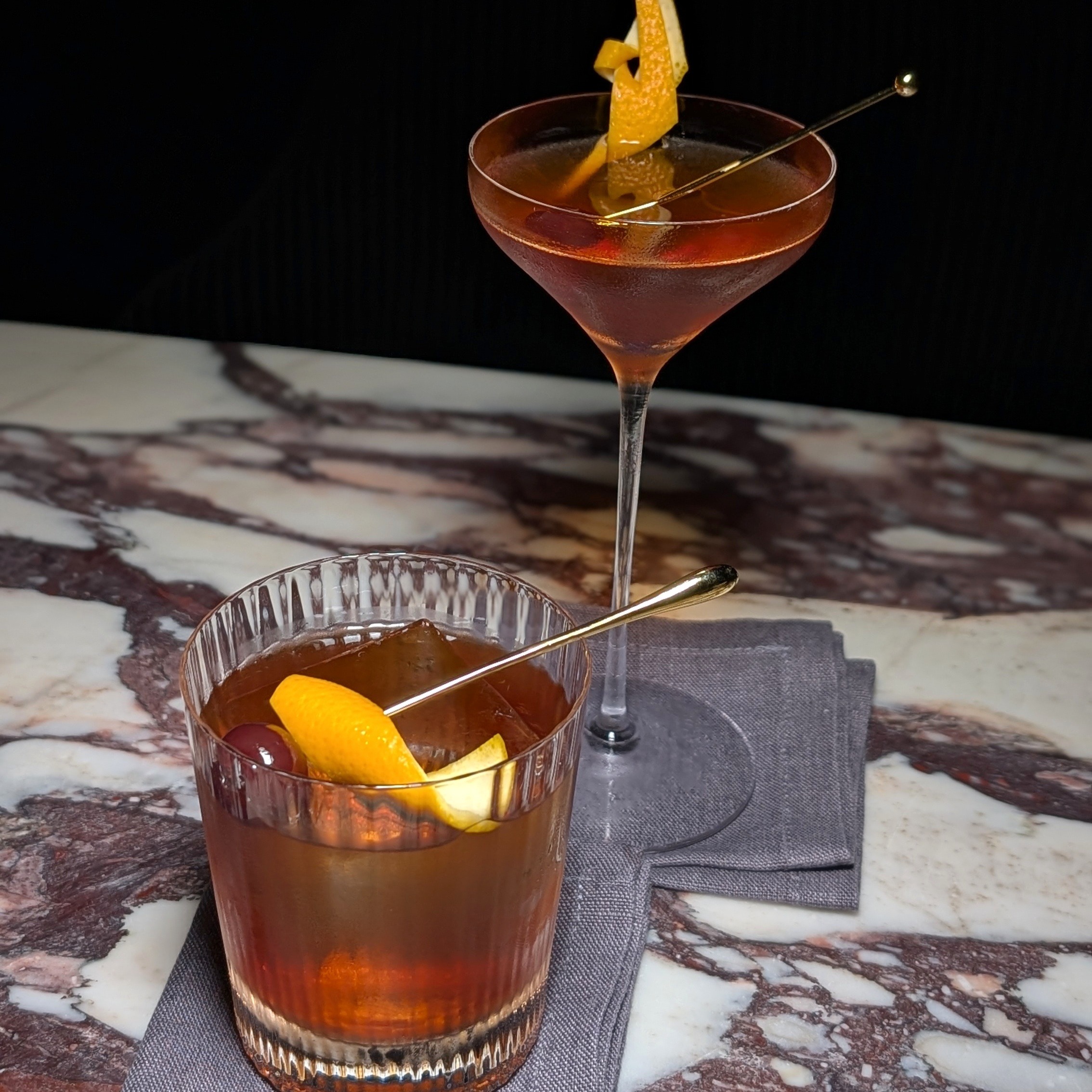 Fairmont Tokyo Driftwood Yamberu Old Fashioned and Driftwood Manhattan