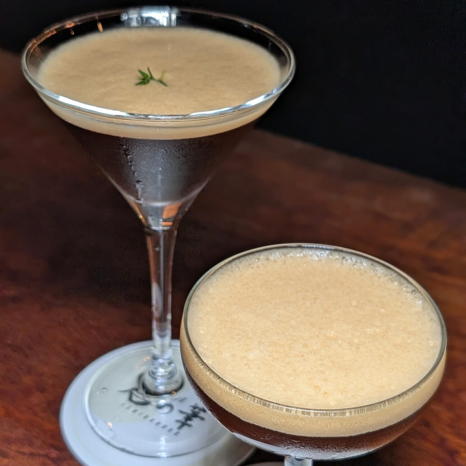Bar Ishinohana Smokey Espresso Martini and Coriander Daiquiri