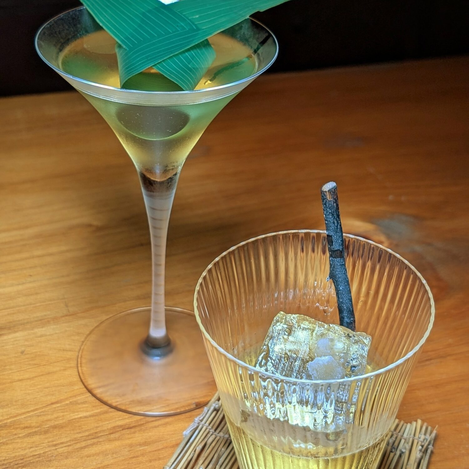 Bar Arai Tateguten Sasa Bamboo Martini and Spicebush Old Fashioned