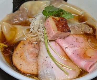 Mugi to Mensuke Guinea Fowl Shoya Ramen with Extra Wonton