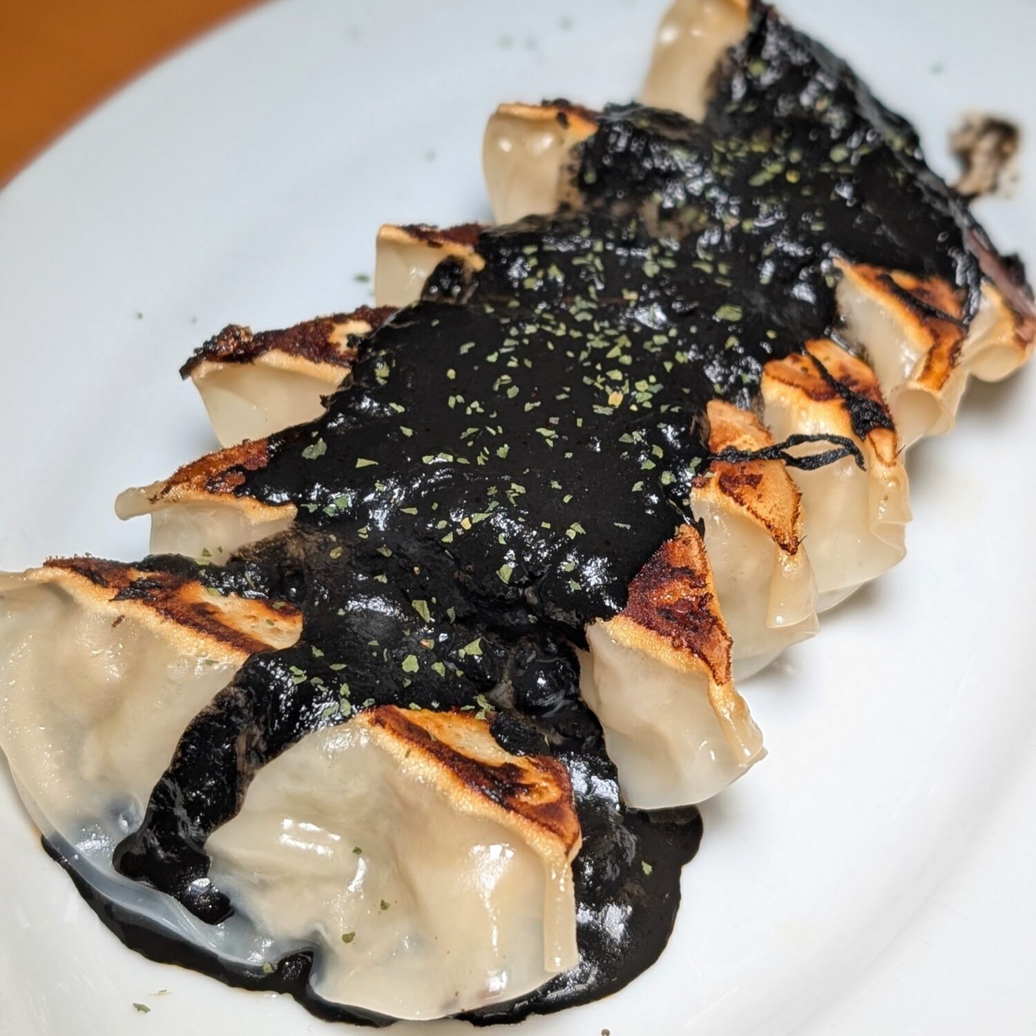 Champagne & Gyoza Bar Squid Ink Gyoza