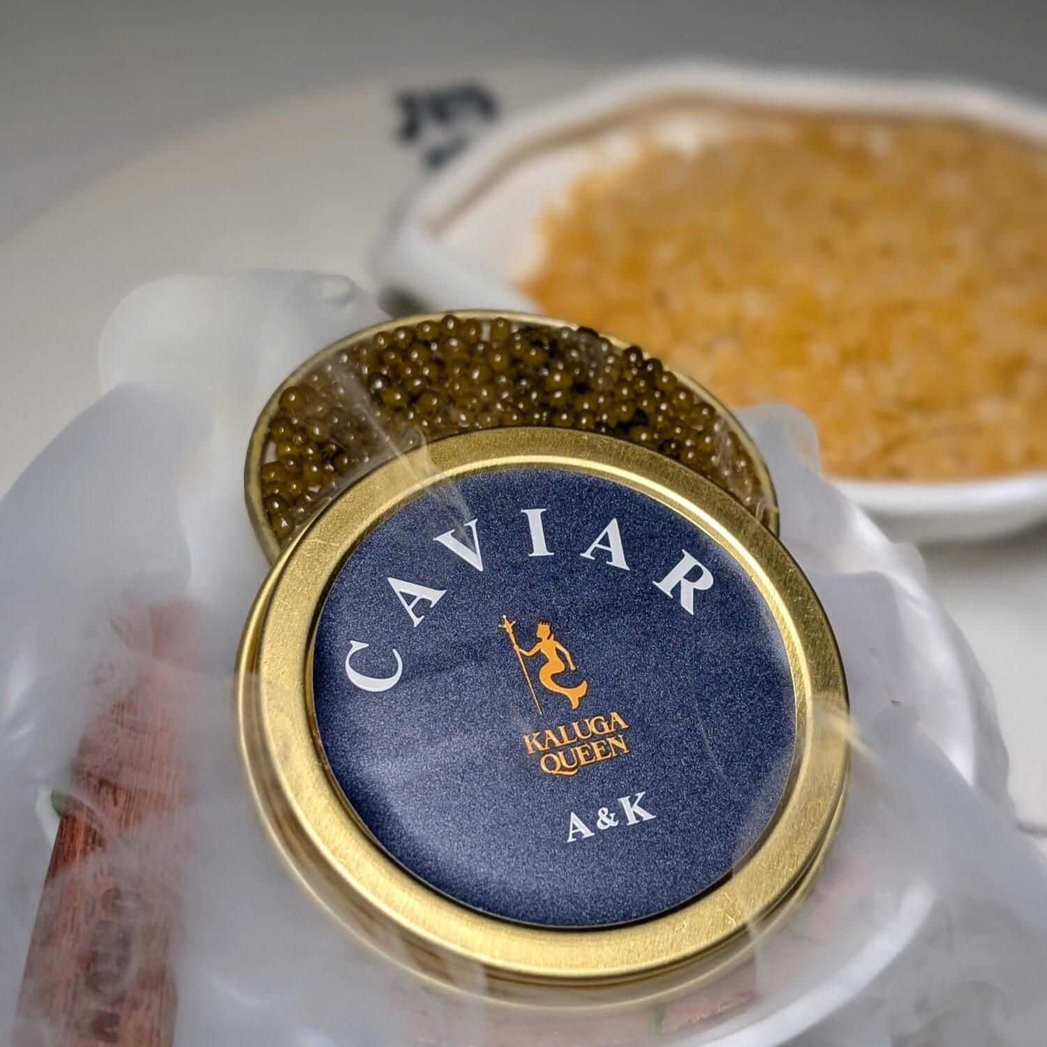 Tóng Lè Private Dining Kaluga Caviar with Tofu and Putian Fujian premium Seaweed