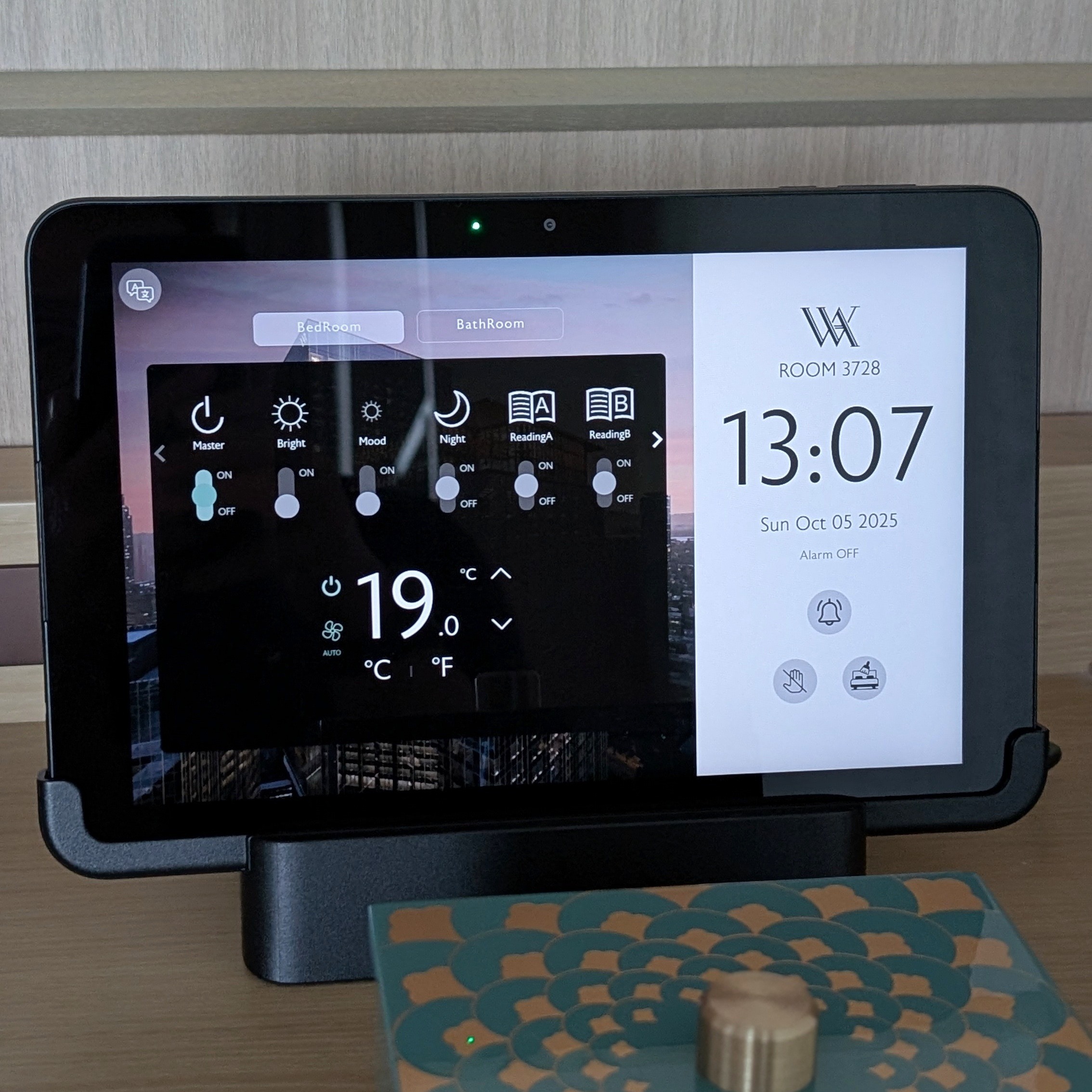 Waldorf Astoria Osaka King Premium Room River View Touch Control Panel