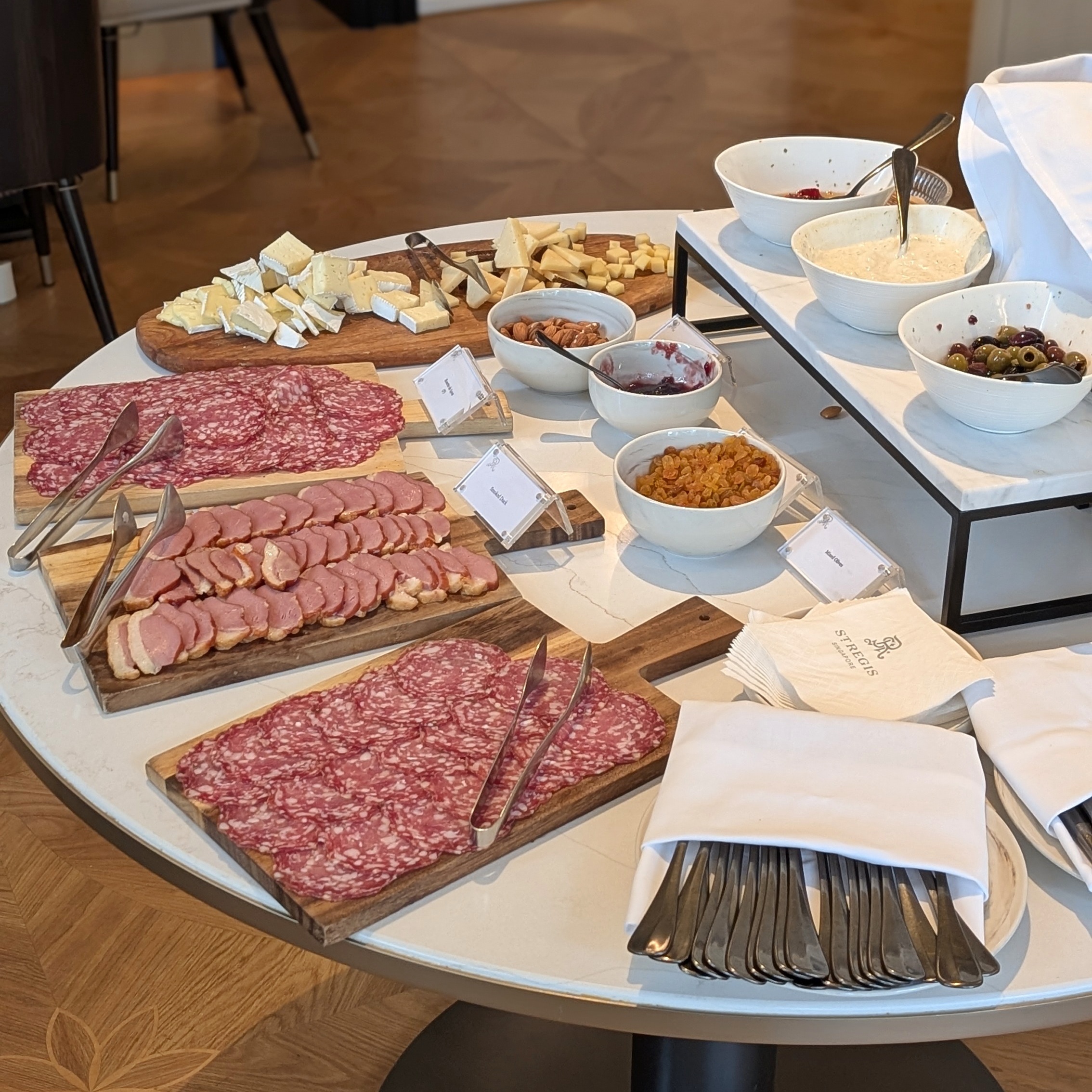 The St. Regis Singapore Sophia Apertivo Hour Cheese and Charcuterie Selection