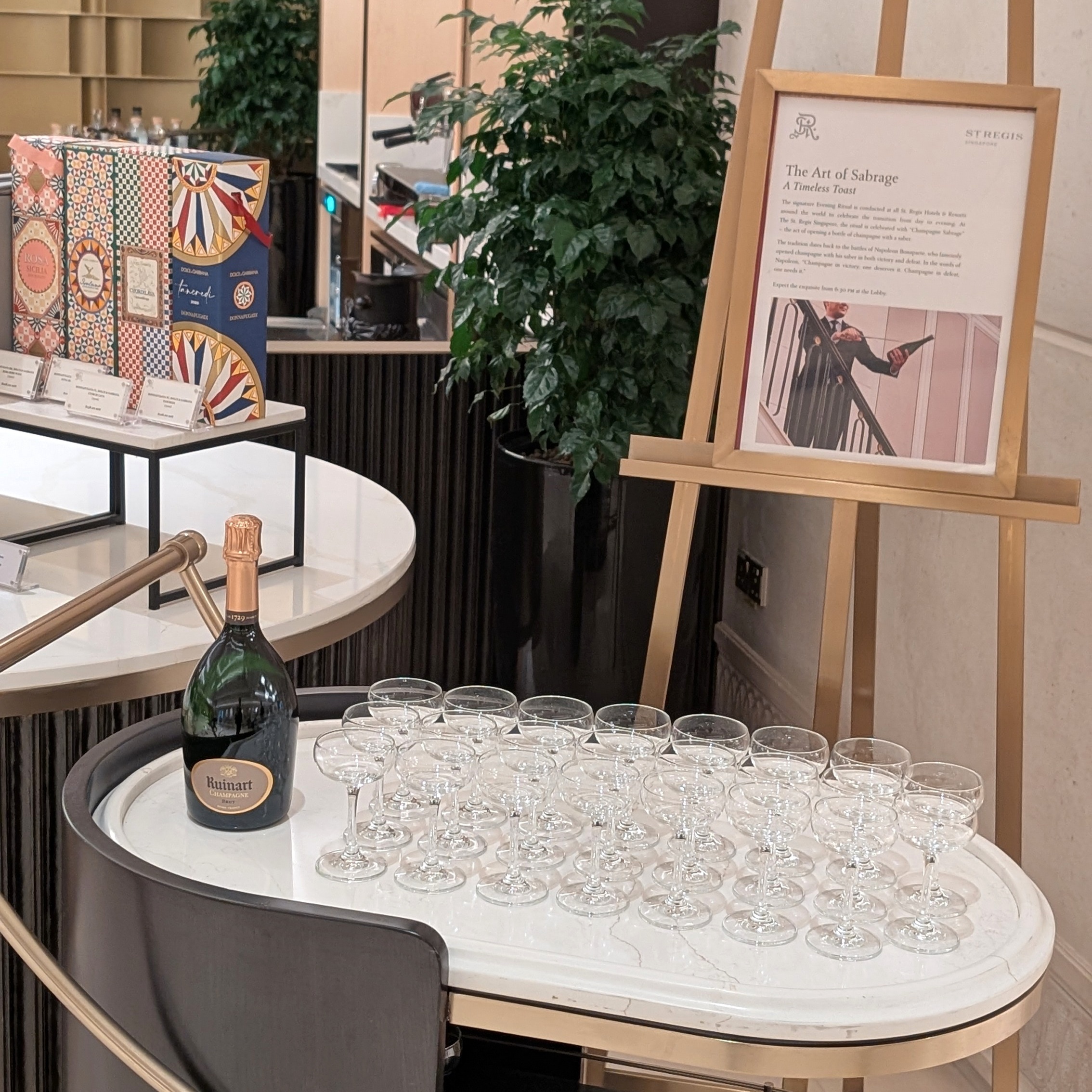 The St. Regis Singapore Champagne Sabrage Ritual