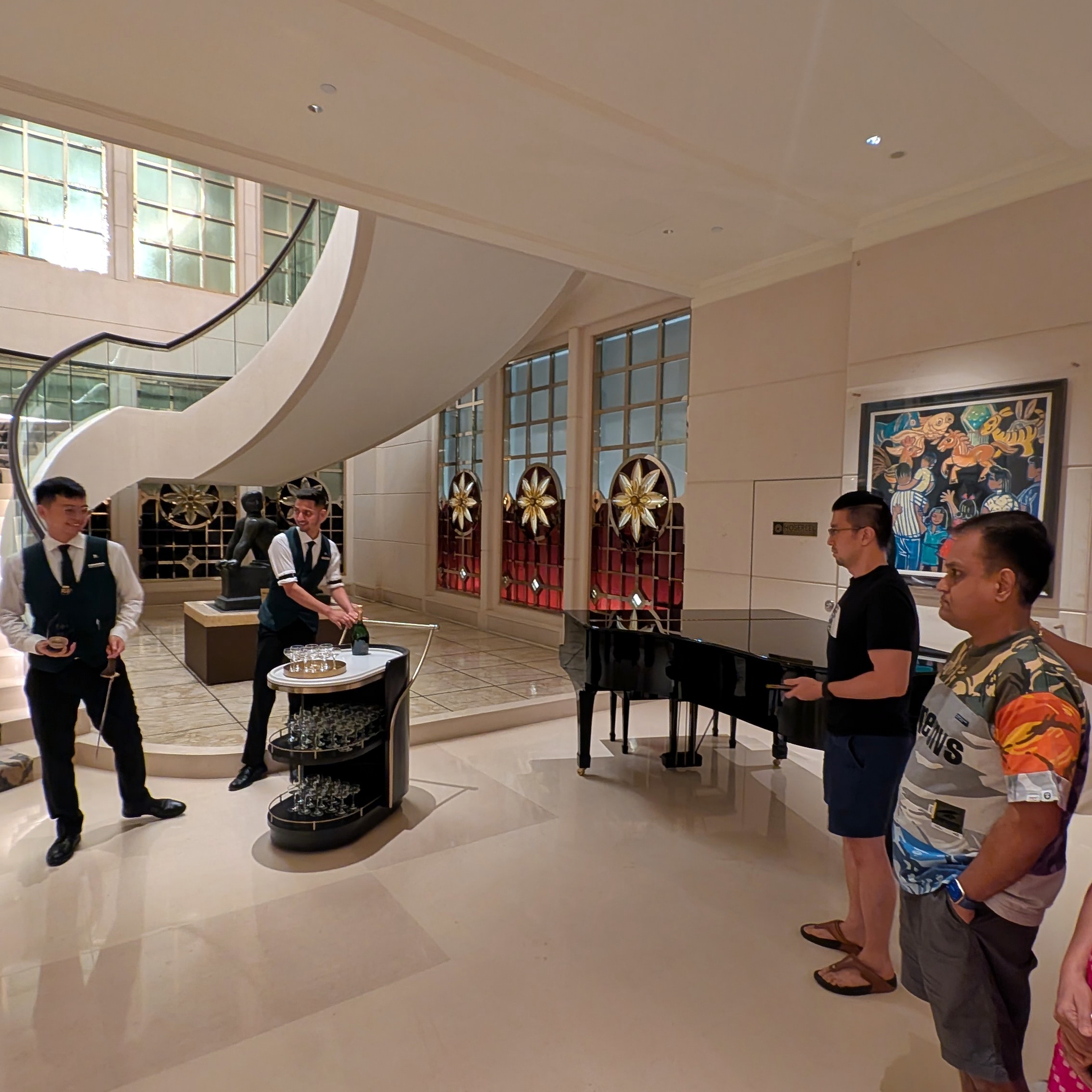 The St. Regis Singapore Champagne Sabrage Ritual