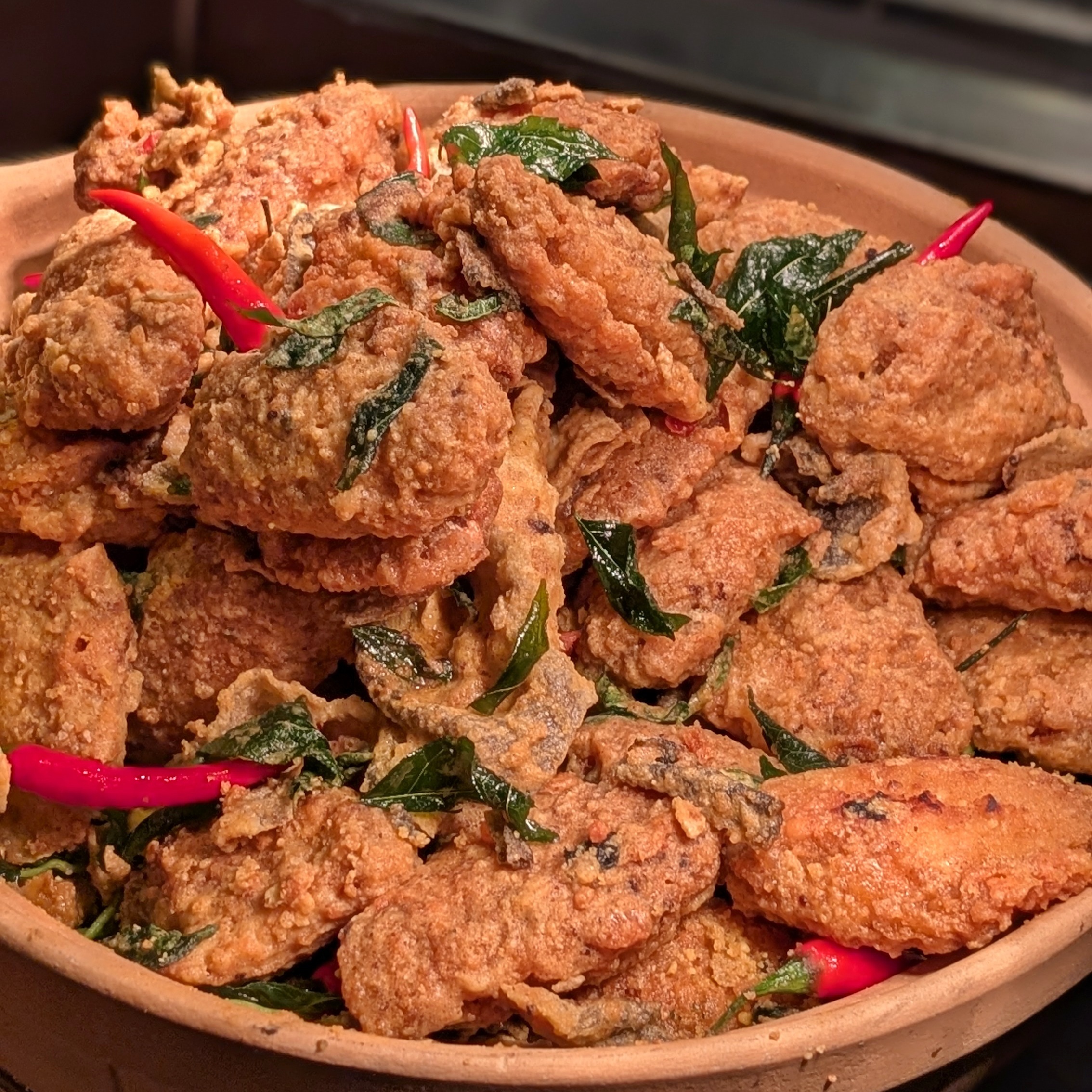 The Ritz-Carlton Millenia Singapore Colony Festive Lunch Salted Egg Chicken with Fish Skin