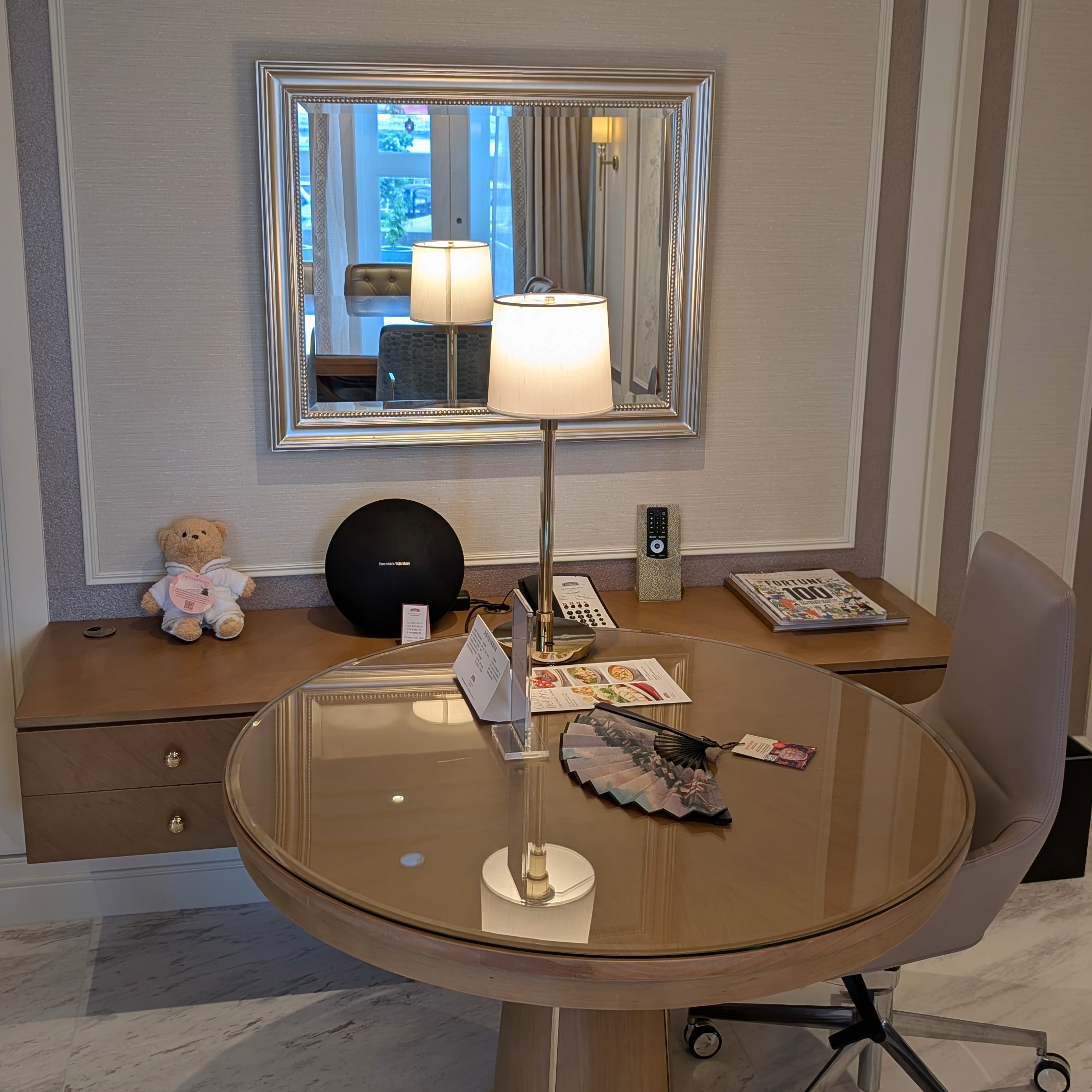 The Fullerton Hotel Singapore Loft Suite Study Desk