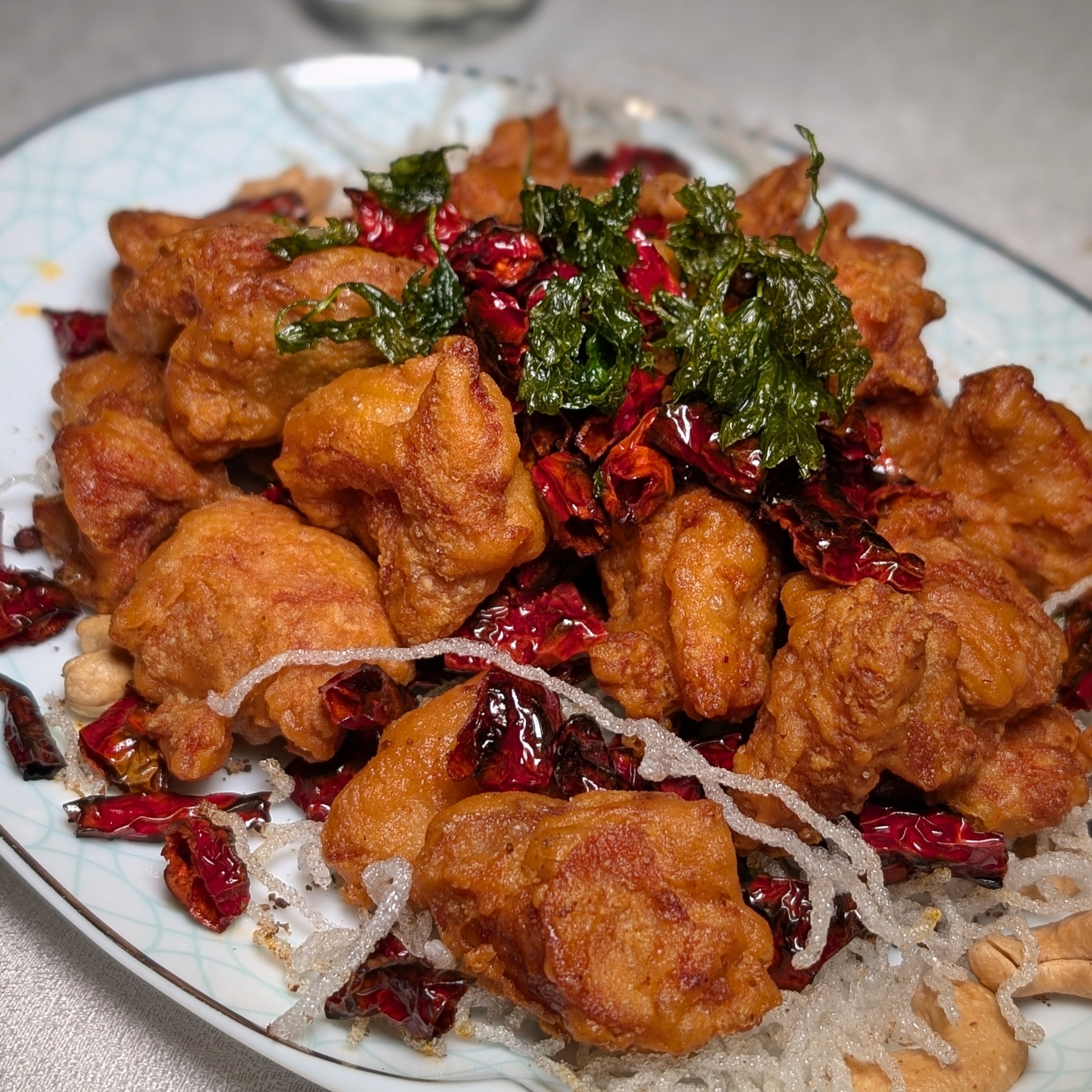 The Fullerton Hotel Singapore Jade Sautéed Diced Chicken with Spicy Dried Chilli