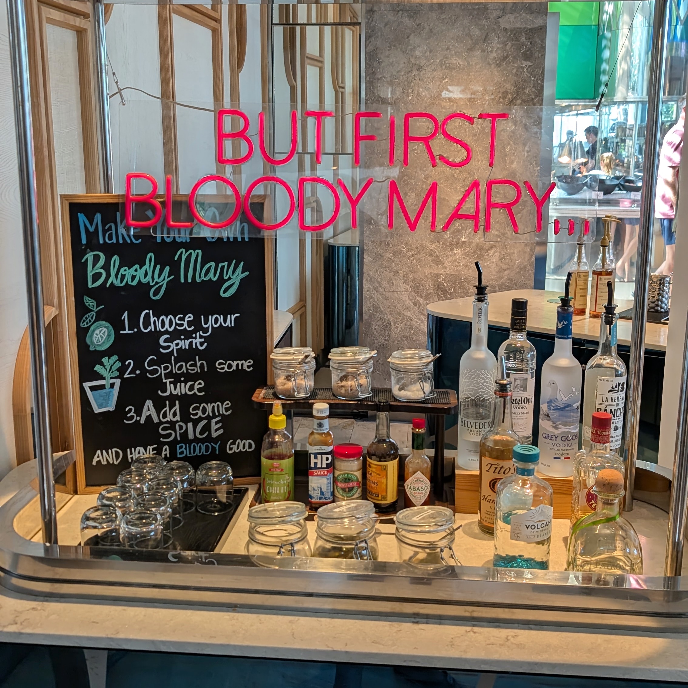 W Singapore - Sentosa Cove The Kitchen Table Breakfast Bloody Mary Station