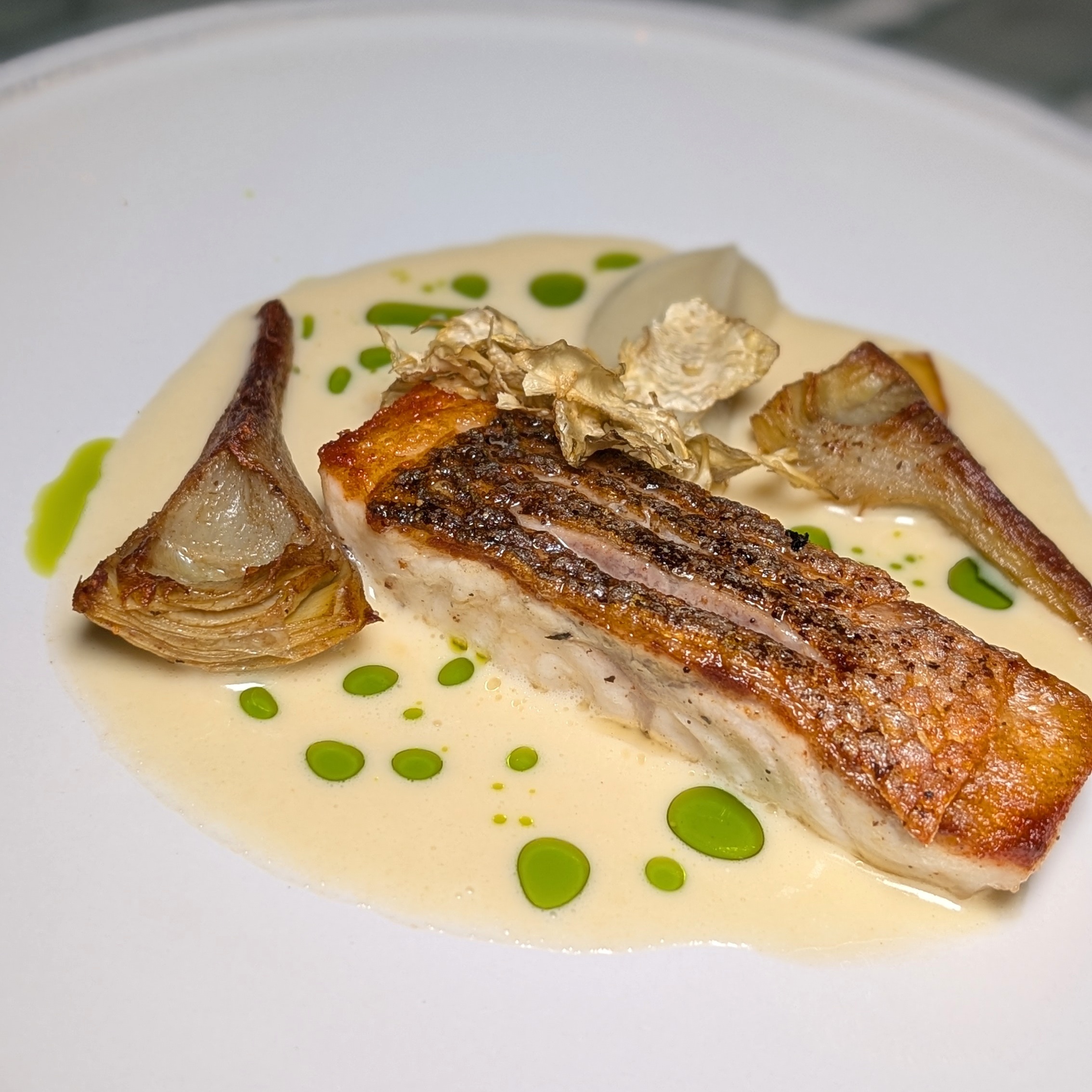 Andaz One Bangkok Piscari Pan-Seared Seabass