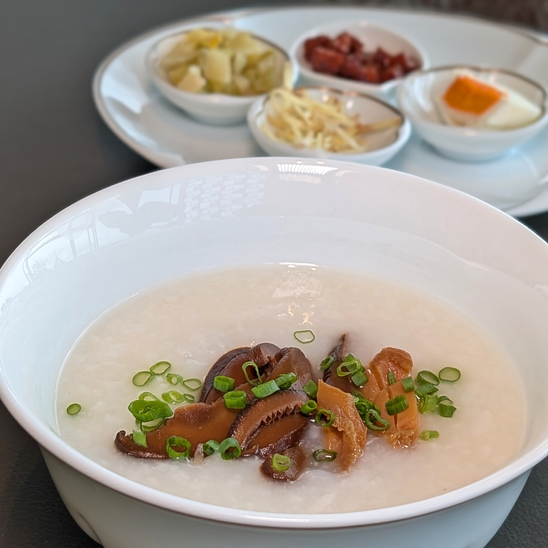 Dusit Thani Bangkok Club Lounge Breakfast Abalone Congee