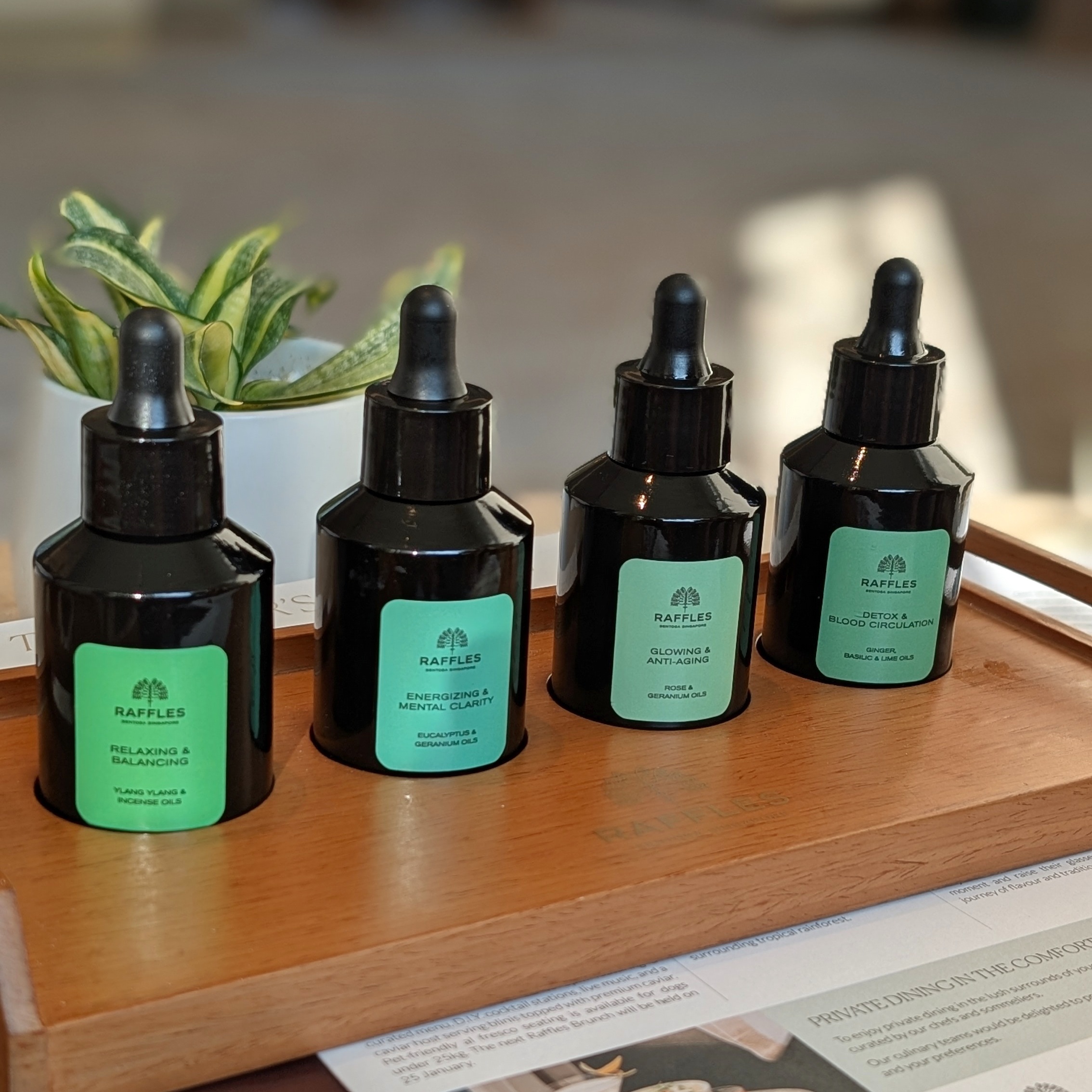 Raffles Sentosa Singapore Raffles Sentosa Spa Massage Oil Selection