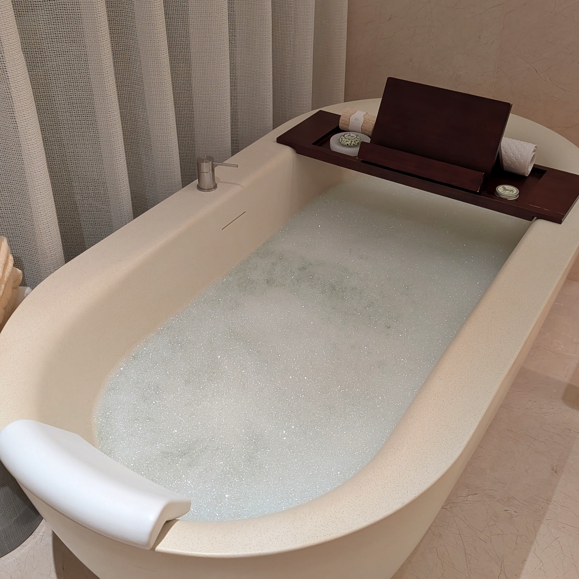 Raffles Sentosa Singapore Sunset One Bedroom Pool Villa Bathroom Bubble Bath