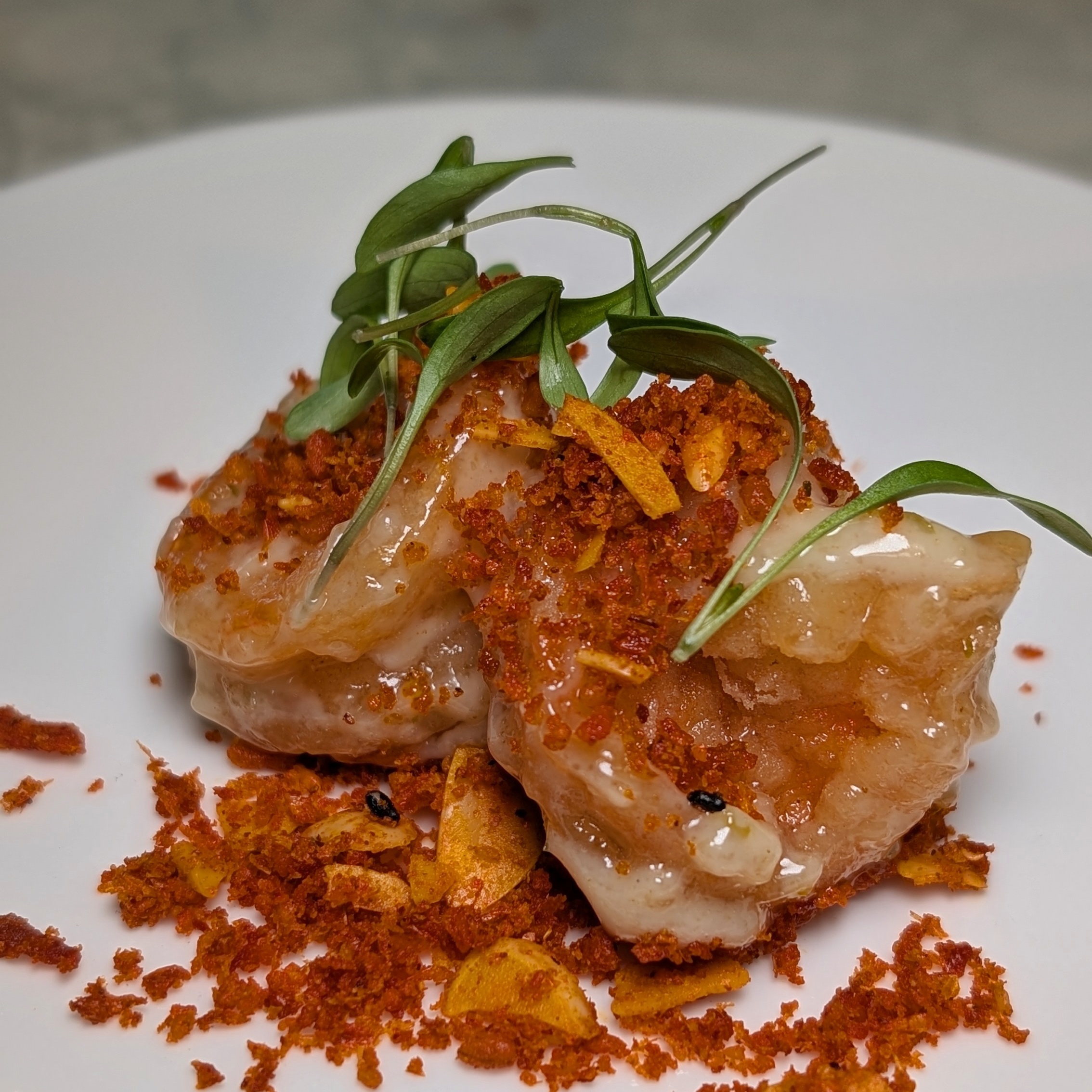 Raffles Sentosa Singapore Royal China Weekend Dim Sum Set Lunch Crispy Prawn with Yuzu Kosho Mayo and Mala Crisp