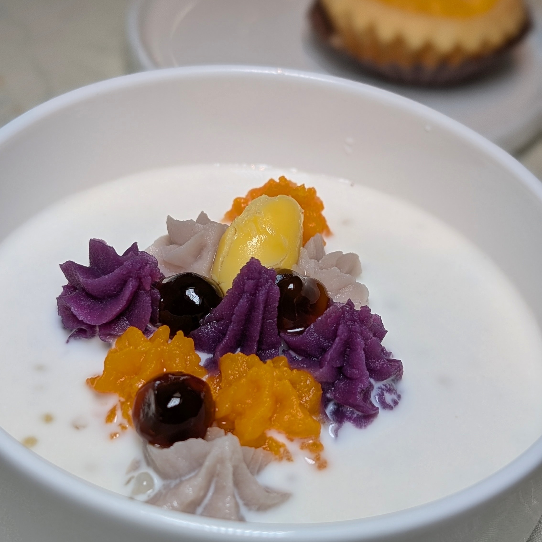 Raffles Sentosa Singapore Royal China Weekend Dim Sum Set Lunch Cream of Coconut Sago Pumpkin Taro Purple Sweet Potato