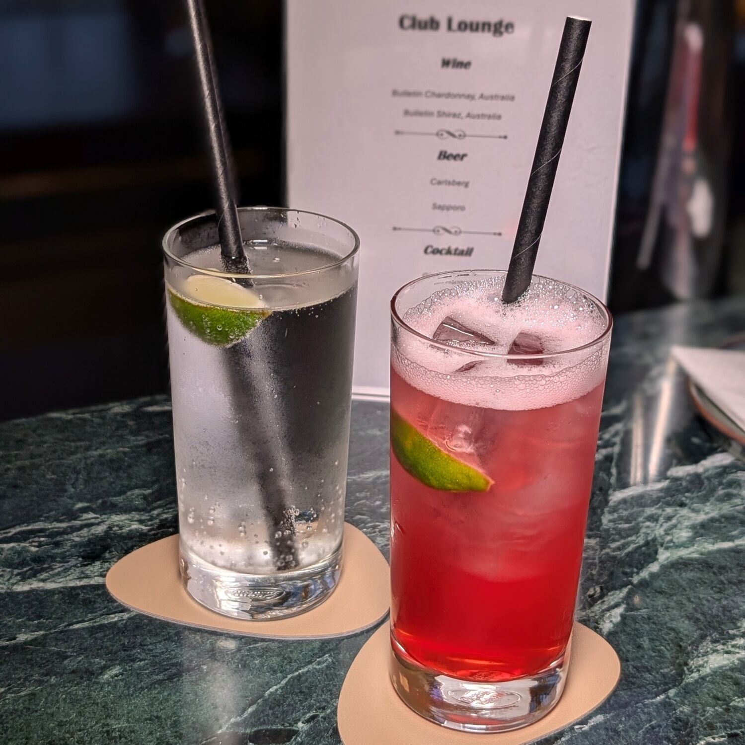 Varel Singapore Cocktail Hour Gin Highball and Cape Codder Cocktails