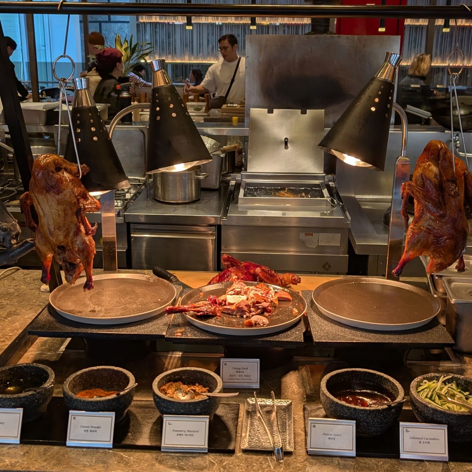 Fairmont Ambassador Seoul Spectrum Breakfast Peking Duck and Condiments